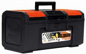 Ящик для инструментов, пластик, черный - оранжевый, BOOMBOX 16, 255 х 590 х 270 мм