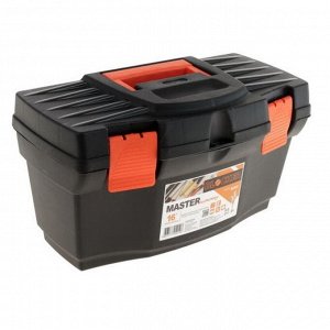 Ящик для инструментов, пластик, черно - оранжевый, MASTER ECONOMY 19