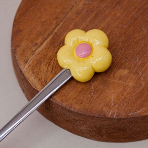 Ложка десертная "Flower", yellow