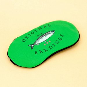 Маска для сна гелевая "Sardines", green