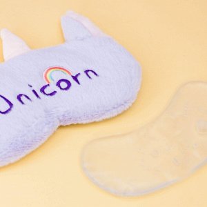 Маска для сна гелевая "Unicorn Rainbow", purple