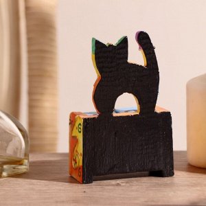 Вечный календарь «Котёнок», 7x4x10 см, дерево, 2 языка, МИКС