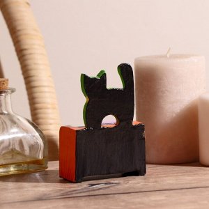Вечный календарь настольный «Котик», 7x4x11 см, дерево