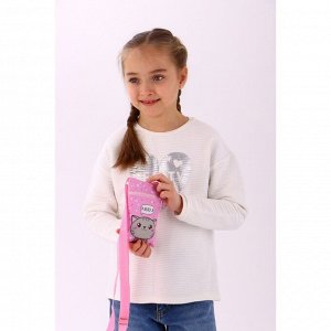 Детский подарочный набор сумка+брошь, цвет розовый
