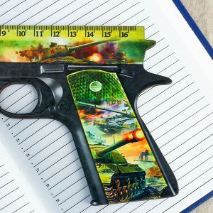 Линейка - пистолет "Танки" 17 см