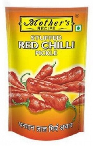 Пикули фаршированного красного перца чили Stuffed Red Chilli Pickle Mother's Recipe 200 гр.