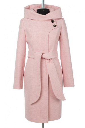 Пальто женское демисезонное (пояс) розовое