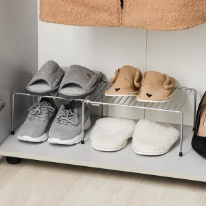 Полка раздвижная для шкафа, 36-62x22x15 см, хром