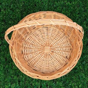 Корзина плетёная «Карина», дно=25 см, верх=31 см, H=9/34 см, ручное плетение, ива