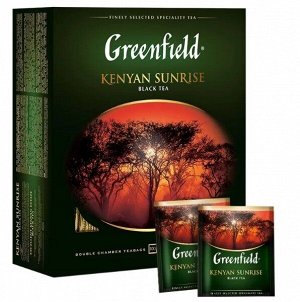 Черный чай в пакетиках Greenfield Kenyan Sunrise, 100 шт
