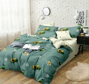 Комплект постельного белья Евростандарт, поплин (Авокадо, зеленый)