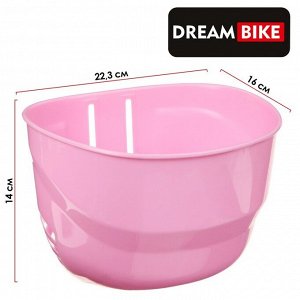 Корзина для детского велосипеда, без крепления, цвет розовый