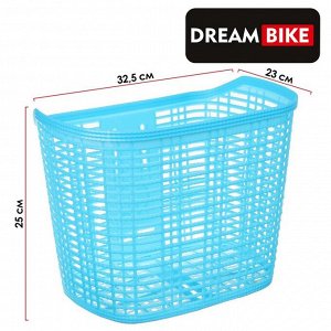 Корзина пластиковая Dream Bike, без крепления, цвет синий