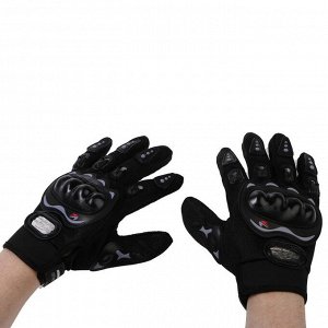 Перчатки мотоциклетные с защитными вставками, пара, размер XXL, черные