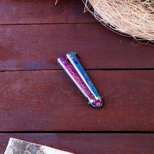 Нож-бабочка "Фиолет" 16,3см, клинок 74мм/1,4мм