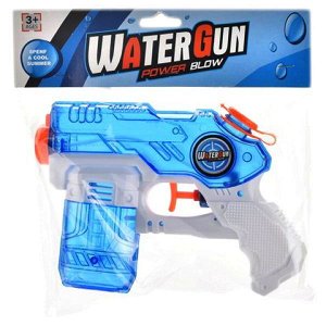 Водный пистолет Bondibon "Наше Лето", РАС 19x14x3 см, прозрачный голубой.