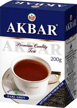Чай Акбар Граф грей с бергамотом черн. крупнол. 200гр  к/к
