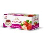 Чай Азерчай 25 пак клубника с конвертом,чёрный