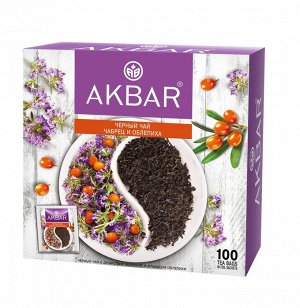 Чай Акбар Чабрец и облепиха черный 100пак/конв. х 1,5гр