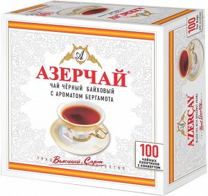 Чай Азерчай с ароматом бергамота100пак без конв.