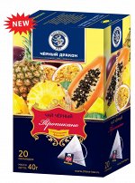 Чай Черный Дракон черный Тропикано пирамидки 20пак х 20х 2 гр