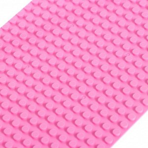Пластина-основание для конструктора, 25,5 ? 12,5 см, цвет розовый