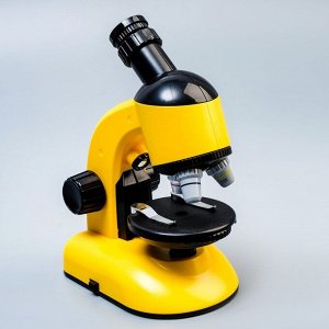 Микроскоп "Юный ученый" кратность до х1200, желтый, подсветка