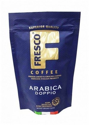 Кофе растворимый Fresco Arabika Doppio сублимированный с молотым, м/у 75 г.
