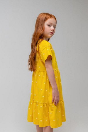 Платье для девочки Crockid КР 5735 горчица, галочки к337