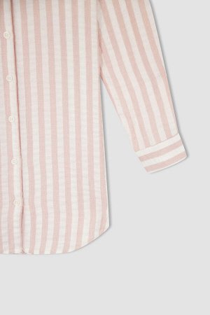 Туника-рубашка из вискозы с рисунком Regular Fit Line