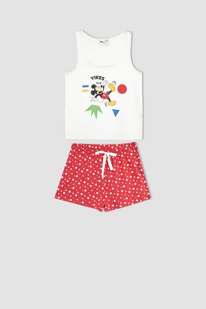Fall In Love Regular Fit Disney Mickey & Minnie Спортивные шорты Пижамный комплект