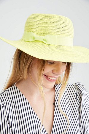Женская полосатая соломенная шляпа