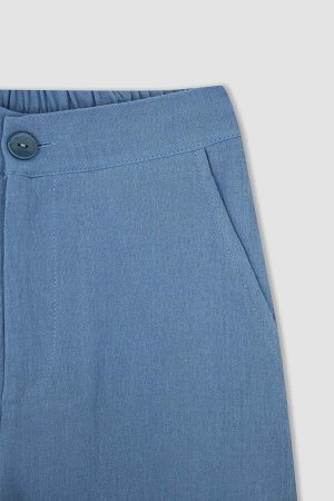 Базовые брюки из хлопчатобумажной ткани стандартного кроя