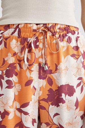 Традиционные флоридские брюки из вискозы с высокой талией и широкими штанинами с карманами