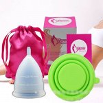 Менструальная чаша с мешочком и контейнером для хранения
