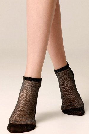 Женские носки с люрексом в сетку