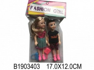 Набор кукол "Друзья" (2 куклы,аксесс,) кор 17*12 см