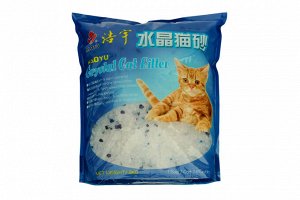 Силикагелевый нап-ль 8 л. "Синие гранулы, б/з" (3,6 кг)  "Crystal Cat Litter" Хит продаж!