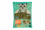 Бумажный наполнитель &quot;Актив.уголь&quot; 8л, Комкующийся  &quot;QQ Kit&quot; (Комкующийся), Япония