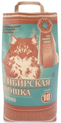 Сибирская кошка наполнитель 10л Лесной (древес.гранулы 10мм)