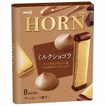 MEIJI Horn - сливочный шоколад завернутый в печенье