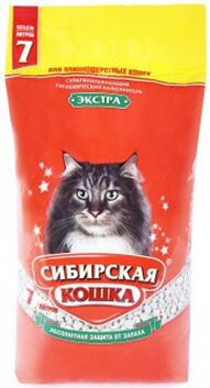 Сибирская кошка наполнитель 7л экстра д/длинош. (впитывающий)