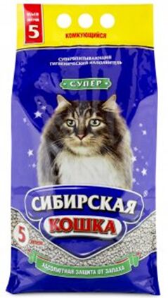 Сибирская кошка наполнитель 5л Супер