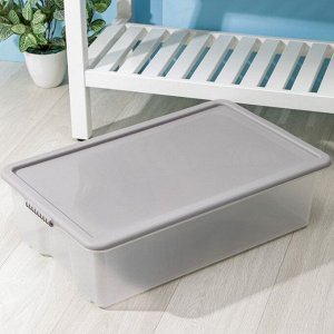 Контейнер для хранения Porter, 32 л, 64x41,5x17,5 см, с крышкой, цвет дымчато-серый