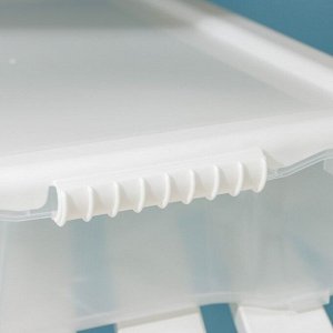 Контейнер для хранения Porter, 8 л, 41x31x11 см, с крышкой, слоновая кость