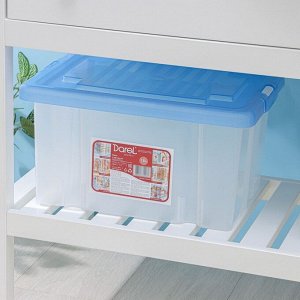 Ящик для хранения с крышкой Darel-box, 18 л, 40×30×23 см, цвет МИКС
