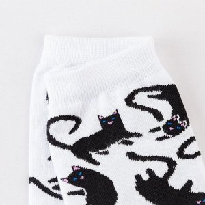 Носки MINAKU «Котики», цвет белый, (27 см)