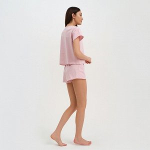 Пижама женская (футболка и шорты) KAFTAN "Basic" размер 40-42, цвет розовый