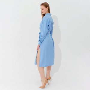 Платье женское MINAKU: Casual collection, цвет голубой, размер 52
