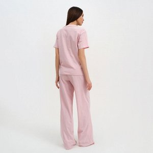 Пижама женская (футболка и брюки) KAFTAN "Basic" размер 40-42, цвет розовый